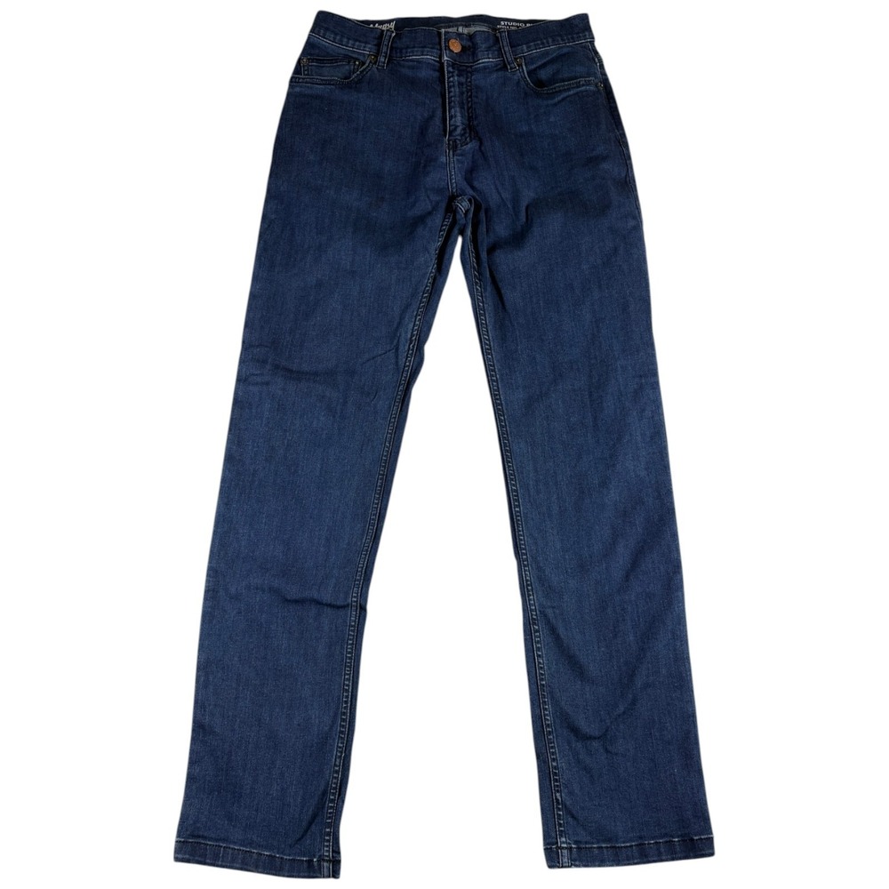 Mugsy Studio Blues Classic Jeans Mens 31x31.5 Blue Denim Stretch Straight Leg